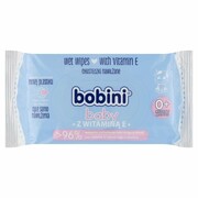 BOBINI BABY Chusteczki dla dzieci i niemowląt NAWILŻANE z WIT. E, 60 szt
