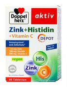 Cynk + histydyna + witamina C, Doppelherz, 30 tabletek