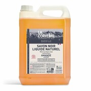 Czarne mydło gospodarcze w płynie, na oleju lnianym, ekologiczny środek czystości, migdałowy, La Corvette, 5l
