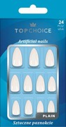 TOP CHOICE Sztuczne paznokcie Long Almond Plain 1 op. - 24 szt.
