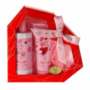 Zestaw Kosmetyków na Walentynki Piwonia i Wiśniowy bursztyn, 3 elementy