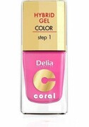 Delia Cosmetics Coral Hybrid Gel Emalia do paznokci nr 22 landrynkowy róż 11ml