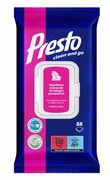 Presto Ściereczki czyszczące+płyn 2w1 do różnych powierzchni - zamknięcie pop up 1op.-55szt
