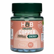 Miedź 2 mg, Chelated Copper Holland & Barrett, 90 tabletek