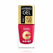 Delia Cosmetics Coral Hybrid Gel Emalia do paznokci nr 35 czerwony koralowy 11ml