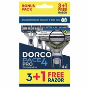 DORCO Pace 4 Pro Maszynka do golenia jednorazowa 4 ostrza 1 op. - 4 szt.