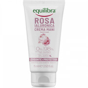 Różany krem do rąk z kwasem hialuronowym, Equilibra Rosa, 75ml