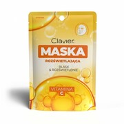 Maska do twarzy w płacie, rozświetlająca z witaminą C, Clavier, 25ml