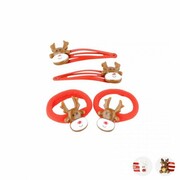 DONEGAL Zestaw świąteczny dwóch gumek i dwóch spinek (FA-5743) 1 op. - 4 szt - mix wzorów