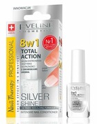 EVELINE Nail Therapy Professional Odżywka do paznokci Total Action Silver Shine, 12ml