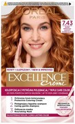 LOREAL Excellence Creme Farba do włosów 7.43 Blond miedziano-złocisty