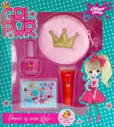 CHLAPU CHLAP Girl Power II Słodkie Mango Zestaw dziecięcy z kosmetyczką,lakierem do paznokci, błyszczykiem i ozdobami