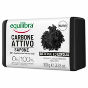 Equilibra Carbone Attivo Mydło oczyszczające 100% roślinne z aktywnym węglem 100g