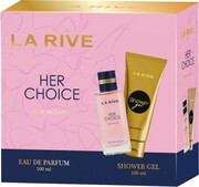 LA RIVE Zestaw prezentowy damski Her Choice (Woda perfumowana 100 ml + Żel pod prysznic 100 ml)