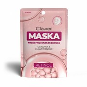 Maska do twarzy w płacie, przeciwzmarszczkowa z retinolem, Clavier, 25ml