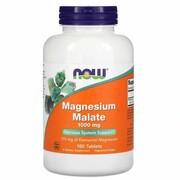 Magnesium Malate 1000mg (Jabłczan magnezu), NOW FOODS, 180 tabletek