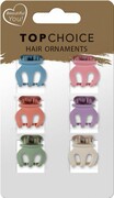 TOP CHOICE Klamerki do włosów (20667) 1 op. - 6 szt. - mix zestawień kolorystycznych