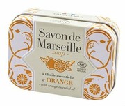 Mydło Marsylskie Pomarańczowe w Metalowym Opakowaniu, 100g