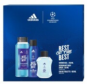 ADIDAS UEFA CHAMPIONS LEAGUE Zestaw prezentowy Best of The Best (Woda toaletowa 100ml+Żel pod prysznic 3w1 250ml+Dezodorant spray 150ml)