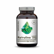Spirulina 1500 mg, Sprasowana Alga Morska, Aura Herbals, 600 tabletek