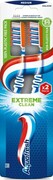 AQUAFRESH Szczoteczka do zębów Extreme Clean - medium(średnia) DUO 2 sztuki