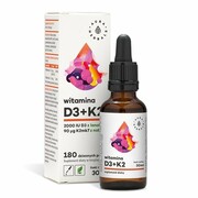 Witamina D3 (2000IU) + K2mk7, Krople, Aura Herbals, 30ml