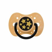 AKUKU Smoczek uspokajający dla niemowląt od 12 miesiąca - Gwiazdki złote