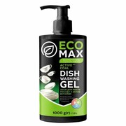 Płyn do mycia naczyń z pompką AKTYWNY WĘGIEL, Ecomax, 1000ml