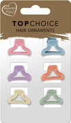 TOP CHOICE Klamerki do włosów (20674) 1 op. - 6 szt. - mix zestawień kolorystycznych