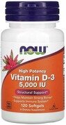 Witamina D3 5000 IU, Now Foods, 120 kapsułek
