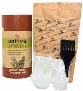 Henna Chocolate Brown, Naturalna Farba do Włosów, 150g, Sattva