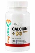 Calcium (Cytrynian Wapnia) + D3 Forte, Tabletki, MyVita