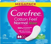 CAREFREE Cotton Feel Normal Aloe Wkładki higieniczne o zapachu aloesowym 1 op. - 76 szt.