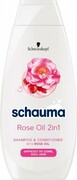 Schwarzkopf Schauma Szampon i odżywka Rose Oil 2in1 do włosów splątanych i matowych 400ml