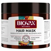 L`BIOTICA Biovax Botanic Maska do włosów intensywnie regenerująca - Ocet Jabłkowy,Rozmaryn i Tatarak 250ml