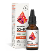 Witamina D3 4000 IU + K2 FORTE, Krople, Aura Herbals, 30ml
