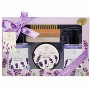 Zestaw prezentowy ze szczotką 4-produkty - Lawenda, AURORA