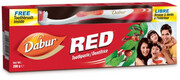 Pasta do Zębów Red, DABUR 200ml + Szczoteczka