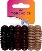 TOP CHOICE Gumki do włosów - mix kolorów (20070) 1 op. - 6 szt.