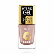 Delia Cosmetics Coral Hybrid Gel Emalia do paznokci nr 34 cielisty perłowy 11ml