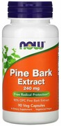 Pine Bark Ekstrakt z kory Sosny 240 mg, NOW Foods, 90 kapsułek