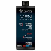 Naturalny żel pod prysznic 3w1, do twarzy, ciała i włosów, Sport, 4Organic, 500ml