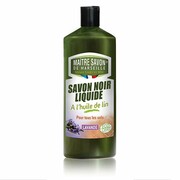 Czarne mydło w płynie do różnych powierzchni, Lawenda, Maitre Savon de Marseille, 1000ml