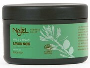 Czarne Mydło z Organicznym Olejem Arganowym i Oliwą z Oliwek, Najel, 180g