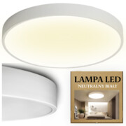 Plafon natynkowy lampa sufitowa okrągła led biała okrągła barwa neutralna
