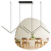 Lampa wisząca zygzak czarna