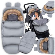 Śpiworek dla dziecka zimowy do wózka na sanki gondola ciepły futerko śpiwór