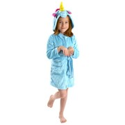 Szlafrok onesie dla dzieci niebieski jednorożec