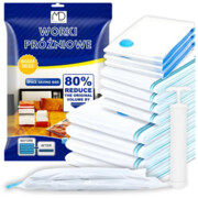 Worki próżniowe x 12szt + pompka do przechowywania odzieży pościeli pojemne