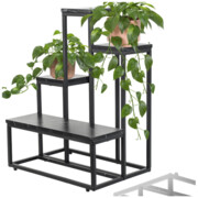 Kwietnik metalowy piętrowy 6 roślin doniczek metal loft stojak regał kwiaty